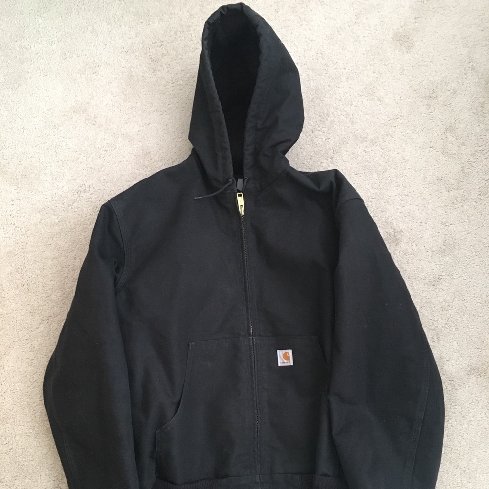 Mens Carhartt Duck Active Flannel Lined Jacket